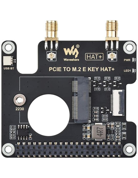 Adaptador HAT+ PCIe a M.2 E Key iiunius para Raspberry Pi 5