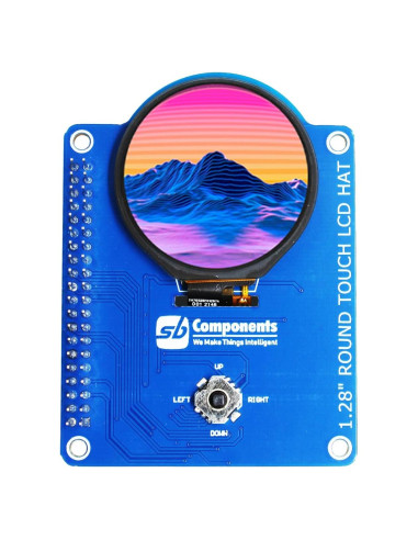 HAT LCD Táctil Redondo SB Components 1.28" 240x240 para Raspberry Pi