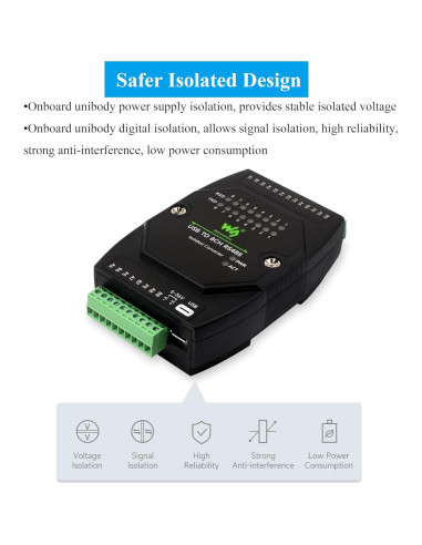 Convertidor USB a 8CH RS485 UeeKKoo Aislado Industrial