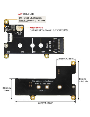 Geekworm X1201 UPS Shield 5V para Raspberry Pi 5 - 5A