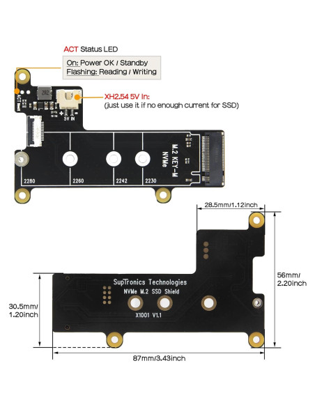 Geekworm X1201 UPS Shield 5V para Raspberry Pi 5 - 5A