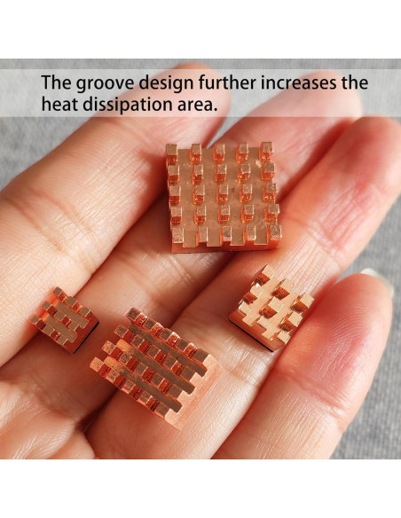 Disipador de Calor de Cobre para Raspberry Pi 4B - 4 Piezas