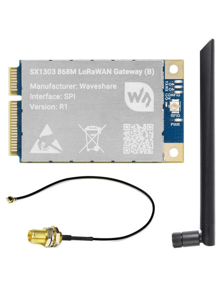 Módulo de puerta de enlace LoRaWAN Waveshare SX1303 868M