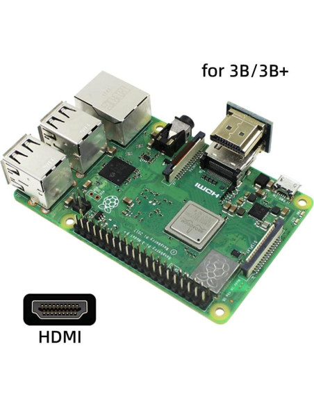 Conector HDMI a Micro HDMI NFHK Tipo D Angulado 2pcs para Raspberry Pi