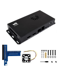 Caja Metálica Raspberry Pi 5 con Ventilador y Adaptador GPIO