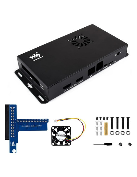 Caja Metálica Raspberry Pi 5 con Ventilador y Adaptador GPIO