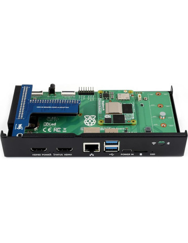Caja Metálica Raspberry Pi 5 con Ventilador y Adaptador GPIO