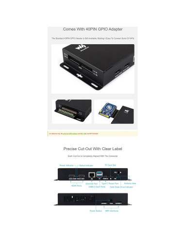 Caja Metálica Raspberry Pi 5 con Ventilador y Adaptador GPIO