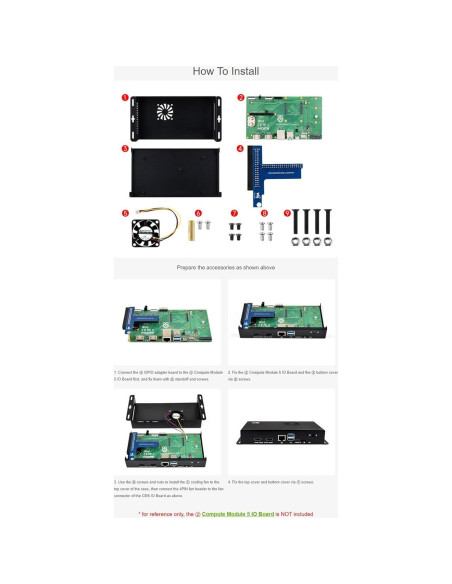 Caja Metálica Raspberry Pi 5 con Ventilador y Adaptador GPIO