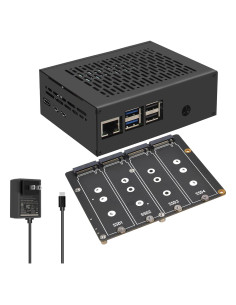 Geekworm X1011 PCIe a Cuádruple M.2 NVMe para Raspberry Pi 5