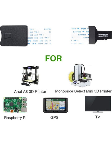Adaptador Extensión Micro SD a Micro SD CY 25cm para Impresora 3D