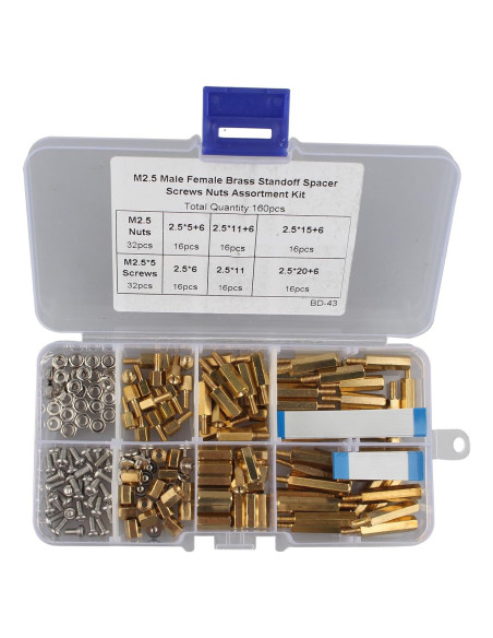 Kit de Separadores M2.5 ZDE con Tornillos y Cables FFC para Raspberry Pi