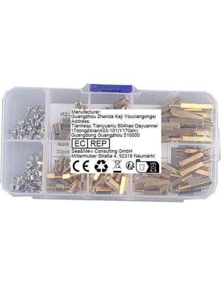 Kit de Separadores M2.5 ZDE con Tornillos y Cables FFC para Raspberry Pi