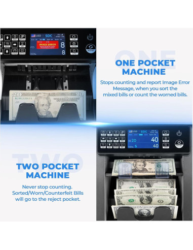 Contadora de Dinero MUNBYN IMC08 Dual con Detección de Falsificaciones