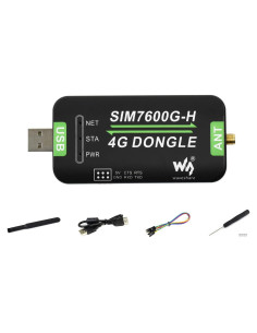 Dongle 4G Waveshare SIM7600G-H con Antena GNSS