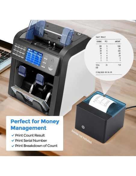 Contadora de Dinero MUNBYN IMC08 Dual con Detección de Falsificaciones