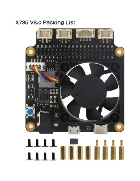 Placa de Gestión de Energía Geekworm X735 V3.0 para Raspberry Pi 4B/3B+