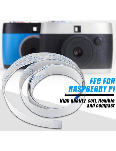 Juego de 3 Cables FFC 15 Pines 30cm 50cm 100cm para Raspberry Pi