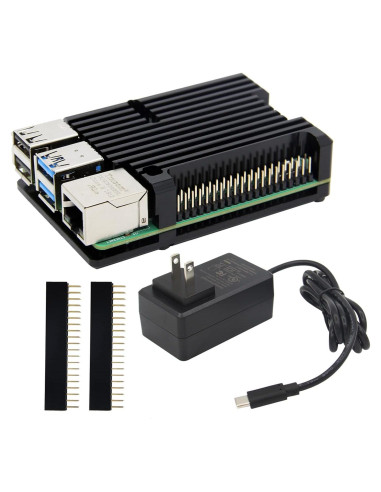 Caja Enfriamiento Pasivo Geekworm para Raspberry Pi 4 - Negro