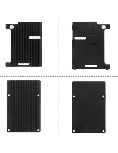 Caja Enfriamiento Pasivo Geekworm para Raspberry Pi 4 - Negro