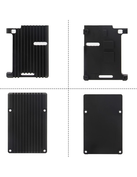 Caja Enfriamiento Pasivo Geekworm para Raspberry Pi 4 - Negro