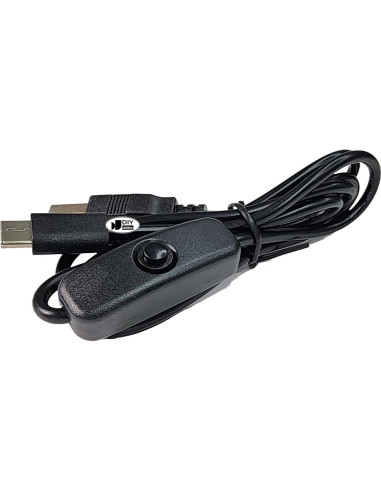 Cable de Alimentación USB-C con Interruptor para Raspberry Pi 4B - 150cm, 3A, Paquete de 2