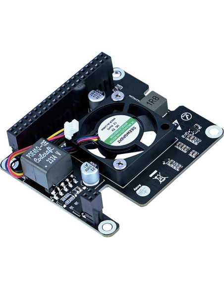 HAT POE para Raspberry Pi 5 con Pantalla OLED y Ventilador
