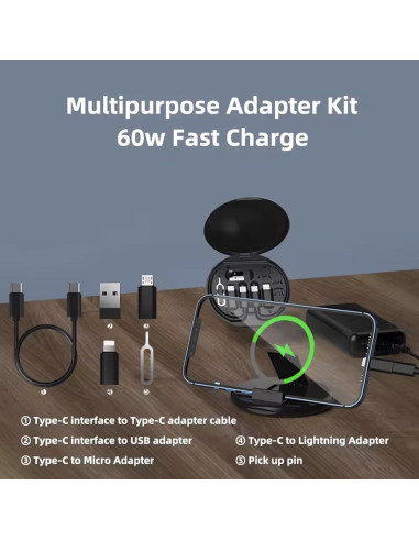 Kit de Carga y Datos Multi-USB TEK STYZ 60W Compatible Raspberry Pi