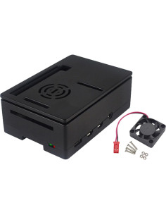Caja de plástico ABS con ventilador para Raspberry Pi 4B - Enclosure duradera 2