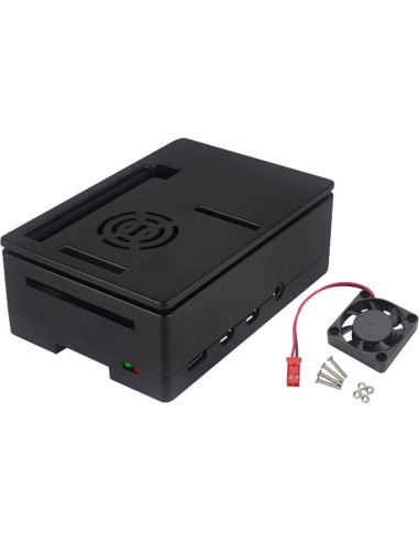 Caja de plástico ABS con ventilador para Raspberry Pi 4B - Enclosure duradera