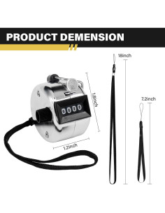 Paquete de 3 Contadores Tally Mecánicos 4 Dígitos BGJRBY 2