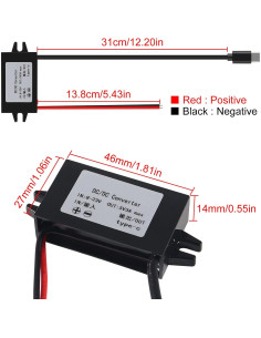 Convertidor Buck USB C 12V a 5V 3A 15W Coliao 2