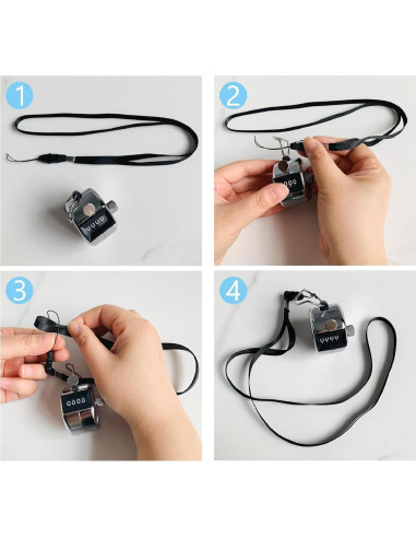 Paquete de 3 Contadores Tally Mecánicos 4 Dígitos BGJRBY