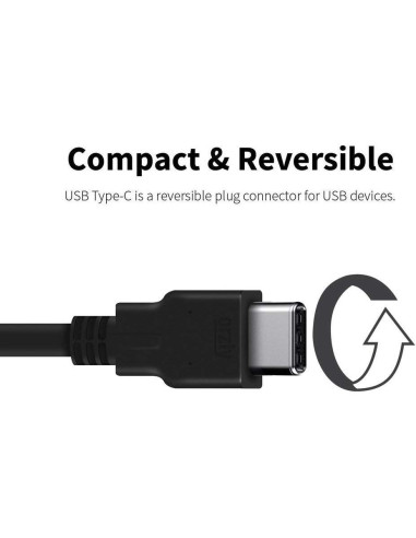 Cable de Carga Rápida USB 3.0 Tipo-C Big-E 1M para Raspberry Pi 4