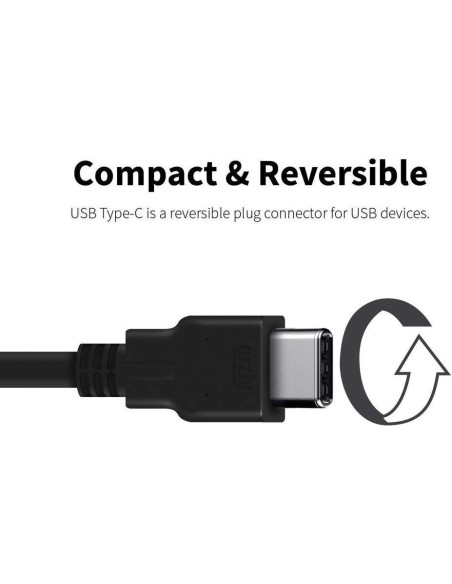 Cable de Carga Rápida USB 3.0 Tipo-C Big-E 1M para Raspberry Pi 4
