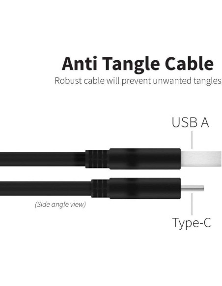 Cable de Carga Rápida USB 3.0 Tipo-C Big-E 1M para Raspberry Pi 4