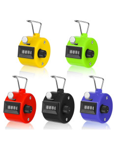 Contador Clicker Manual Mecánico CHGANG 4 Dígitos 5 Pcs