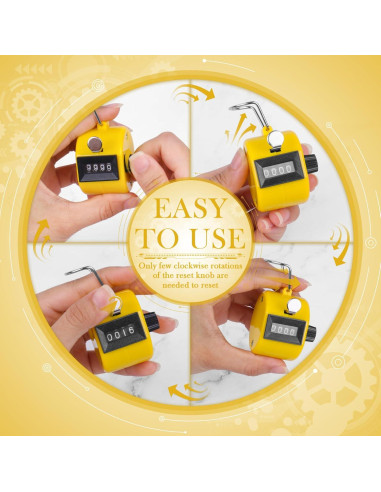 Contador Clicker Manual Mecánico CHGANG 4 Dígitos 5 Pcs