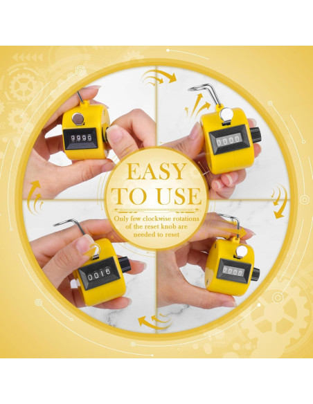 Contador Clicker Manual Mecánico CHGANG 4 Dígitos 5 Pcs