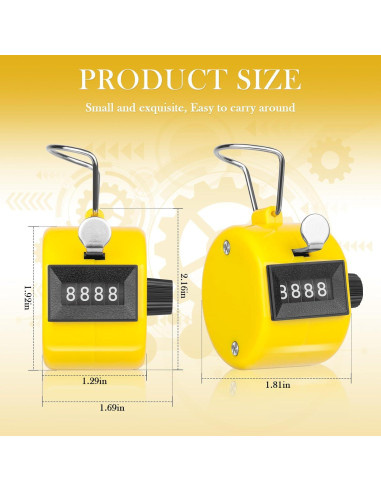 Contador Clicker Manual Mecánico CHGANG 4 Dígitos 5 Pcs