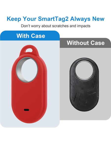 Paquete de 4 fundas de silicona Bougraite para Galaxy SmartTag2