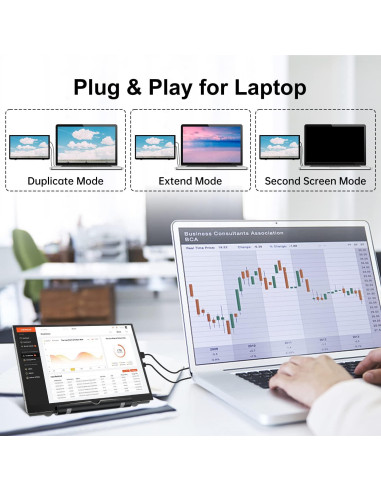 Monitor Portátil 7" HAMTYSAN IPS 800x480 HDMI para Raspberry Pi