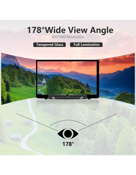 Monitor Portátil 7" HAMTYSAN IPS 800x480 HDMI para Raspberry Pi