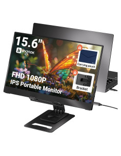 Monitor Portátil Ingnok 15.6" FHD IPS USB-C Ajustable