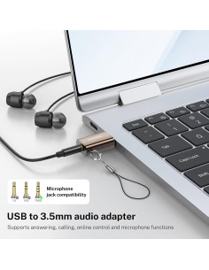 Adaptador USB a Jack 3.5mm MOSWAG - 3 Paquetes, Compatible PS4 2