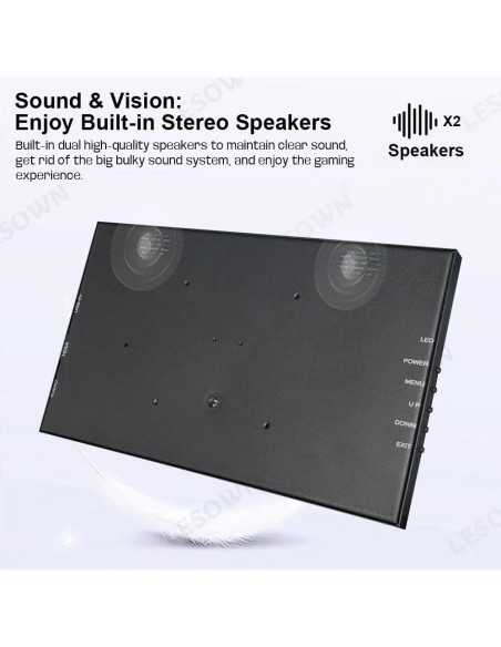 Monitor Portátil IPS 10.1" LESOWN HDMI 1024x600 Brillo 300cd/m2