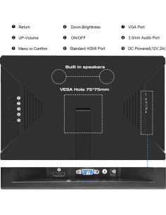 Monitor Portátil 13.3" FHD TFT HDMI VGA 1366x768 para PC y Consolas 2