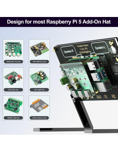 Pantalla Táctil Capacitiva 7" Innomaker 1024x600 HDMI para Raspberry Pi