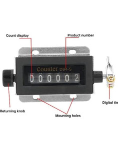Contador Mecánico Walfront D94-S 6 Dígitos Resettable 2