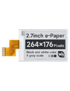 Pantalla E-Ink 2.7" Waveshare 264x176 SPI Cruda